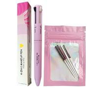 Stylo de maquillage 4 en 1 avec recharge de rechange Stylo beauté compact avec eye-liner, crayon à lèvres, crayon à sourcils et surligneur pour femmes Retouche voyage en dép