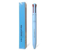 Stylo de maquillage multifonction 4 en 1 avec eyeliner, crayon à lèvres, crayon à sourcils et surligneur, crayon de beauté portable 4 en 1 facile à changer pour femme, voyage en plein air