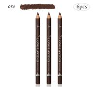 Stylo De Maquillage Professionnel Pour Les Yeux Pour Femme,Couleur Facile,Naturel,Noir,Marron,Cosmétique,Miles,6/12 Pièces.3pcs Brown 03.