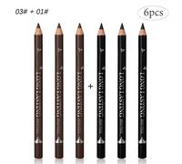 Stylo De Maquillage Professionnel Pour Les Yeux Pour Femme,Couleur Facile,Naturel,Noir,Marron,Cosmétique,Miles,6/12 Pièces.3pcs 01-3pcs 03.