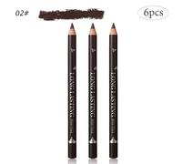 Stylo De Maquillage Professionnel Pour Les Yeux Pour Femme,Couleur Facile,Naturel,Noir,Marron,Cosmétique,Miles,6/12 Pièces.3pcs Brown 02.