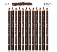 Stylo De Maquillage Professionnel Pour Les Yeux Pour Femme,Couleur Facile,Naturel,Noir,Marron,Cosmétique,Miles,6/12 Pièces.12pcs Brown 03.
