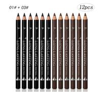 Stylo De Maquillage Professionnel Pour Les Yeux Pour Femme,Couleur Facile,Naturel,Noir,Marron,Cosmétique,Miles,6/12 Pièces.6pcs 01-6pcs 03.