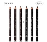 Stylo De Maquillage Professionnel Pour Les Yeux Pour Femme,Couleur Facile,Naturel,Noir,Marron,Cosmétique,Miles,6/12 Pièces.3pcs 01-3pcs 02.
