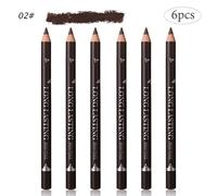Stylo De Maquillage Professionnel Pour Les Yeux Pour Femme,Couleur Facile,Naturel,Noir,Marron,Cosmétique,Miles,6/12 Pièces.6pcs Brown 02.