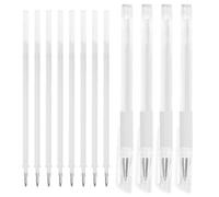 Stylo de Marquage Blanc pour Sourcils et Front, 1 Set 4 Pièces | Trace des Lignes Nettes, Usage Hygiénique Jetable, Corps Transparent, pour Préparation Microblading et Salons