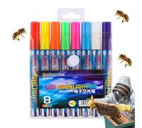 Stylo de marquage des abeilles, kit de marquage de la reine des abeilles | Marqueur de peinture à base d'eau de 8 couleurs vives,Kit d'élevage, stylo marqueur pour ruche, équipement apicole pour marqu