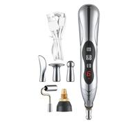 Stylo De Massage Électronique, 5 En 1 Avec Têtes De Massage Remplaçables, Stylet De Massages Électronique, Stylo D' Électrique, Pour Soulagement Musculaire Et Réflexologie