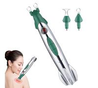 Stylo de massage musculaire - Stimulateur portable 9 niveaux d'intensité | Massage en profondeur | 3 têtes interchangeables | Relaxation tension musculaire corps usage quotidien anti-douleur