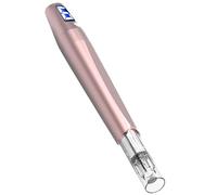 Stylo de microneedling électrique avec batterie de 450 mAh, Dermapen électrique à 6 vitesses, écran LCD, 12 cartouches, stylo à micro-aiguilles (Rose)