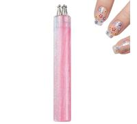 Stylo de Nail Art à 5 Pétales pour Fleurs en Un Coup,Pointe Fine de 1,8 mm,Nail Polish Pens,Dotting Tool,Outils Design Fleurs,Applicateur Strass et Manche en Acier Inoxydable,Nails Art DIY (Rose)