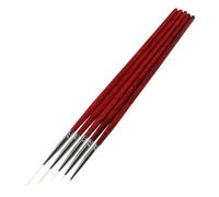 Stylo de Nail Art Marron, Lot de 5, Pointe Précise pour Lignes | Cuivre et Bois, Cinq Tailles de Pointe 2,4 à 0,6cm, Usage Maison et Pratique