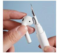 Stylo de nettoyage pour écouteurs 3 en 1, outil à double pointe pour étui | Design à double pointe ; brosse de détail et pointe de nettoyage ; forme de stylo compact ; pour écouteurs