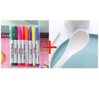 Stylo De Peinture À L'eau Magique Bricolage Pour Enfants,Dessin À L'eau,Marqueurs Flottants Pour Tableau Blanc,Stylo De Marquage Coloré,Jouets D'éducation Précoce - Type 8 Colors With Spoon