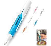 Stylo de peinture diamant sans cire, distributeur automatique de perles | Applicateur rechargeable pour perceuses rondes de 2,8 mm, outil lisse et soigné pour art diamant (droite)