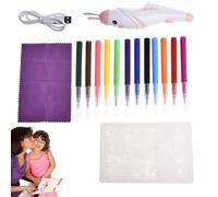 Stylo de peinture électrique - Marqueurs de peinture aérographe sans fil, stylos aquarelle électriques rechargeables pour garçons et filles de 3 ans