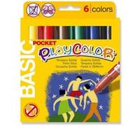 Stylo de peinture gouache solide 5 g - 6 couleurs assorties - BASIC POCKET - PLAYCOLOR Assortiments
