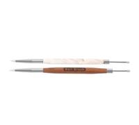 Stylo de Peinture pour Ongles à Double Embout 2 Pièces en Bois