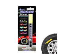 Stylo de peinture pour pneus - Blanc, marqueur de peinture, stylo de retouche, étanche | Permanent, résistant à la décoloration, pour voitures, pneus, graffitis, chaussures, verre et toile.