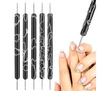 Stylo de pointillage à 2 extrémités avec pointe en acier inoxydable - Stylos de bricolage pour femmes, mères, petites amies, professionnels, salon à domicile, studio quotidien