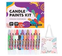 Stylo de pour bougie - Marqueurs de multicolores, vingt-quatre pièces d'artisanat, accessoires de peinture sur tissu, outils de décoration | Enthusiastes, créateurs, pantalons, vases, arts