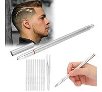 Stylo de rasage de cheveux, Rasoir à barbe à sourcils en acier inoxydable pour la conception de cheveux, Outil de coiffure pour barbe en forme de sour(02)