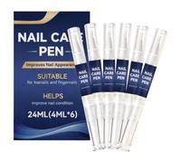 Stylo de réparation d'ongles antifongique, formule stimulant la résilience, 1 ensemble/6 pièces, huile de stylo à ongles pour orteils, soin des ongles, de réparation de champignons, hydratant,