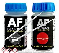 Stylo de retouche compatible avec Renault KPU Gris Tonnerre Nacre Metallic Stylo de vernis transparent Kit de retouche peinture auto