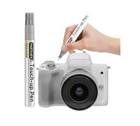 Stylo de retouche Pearl White Silver - Compatible avec les boîtiers d'appareils photo en métal - Stylo de réparation rapide des rayures du boîtier sur les appareils photo reflex et systèmes - Pointe