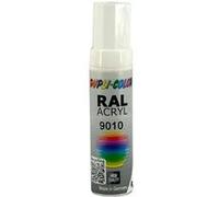 Duplicolor 677267 Stylo de Retouche Peinture à Effet/Fluorescent DS 9010, Blanc Pur Mat, 12 ml