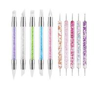 Stylo De Sculpture À Ongles - Outil À Ongles En Silicone À 10 Pièces | Nails Artt Brushes Astuce Française | Outil De Sculpture Polonais À Double Extrémité De Ramines | Stylo De Fruits De Ongle Multif