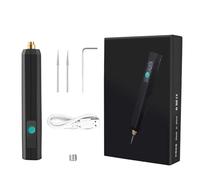 Stylo de sculpture électrique à 5 vitesses - Kit d'outils rotatifs pour travaux manuels, meulage, polissage, meuleuse, meuleuse, perceuse électrique