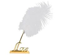 Stylo de Signature à Plume avec Support pour Réception de Mariage