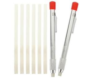 Stylo de Soudage en Stéatite avec 6 Recharges, Cuivre Fer | Pointe en Pierre à Savonnette, Forme Stylo, Marquage Acier Aluminium, pour Menuisiers et Charpentiers
