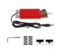 Stylo de soudage par points portable avec batterie, double poignée à ressort et tige de cuivre résultats de soudure cohérents et réduction des étincelles (rouge)