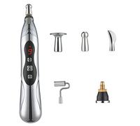 Stylo de soulagement de la douleur|Stylo d'acupuncture électronique 9 vitesses Acupuncture rechargeable par USB pour soulager la douleur vibrant avec 5 têtes massage pour Gone