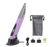 Stylo de Souris sans Fil Souris à Stylet de Poche Portable pour Ordinateur Portable PC avec Deux Boutons Droits des Deux côtés Convient pour Ordinateur Portable PC(Purple)