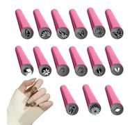 Stylo de tampon de fleur d'ongle, outil de tampon d'ongle, 15x outils à ongles avec 6 motifs artistiques différents, Outils de pointage d'art de graffiti, outils de conception d'ongles, pour l