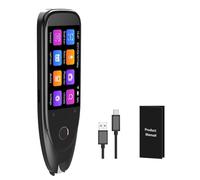 Stylo de traduction portable haute précision, prend en charge 112 langues, numérisation rapide hors ligne, utilisation pour les études, le travail, les voyages, alliage (Noir)