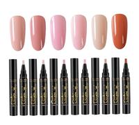 Stylo de vernis à ongles, 6 pièces/lot de stylos vernis à ongles, 6 couleurs 8 ml, ensemble, une étape, bricolage, UV LED, stylos d'art pour femmes et filles, style 2 pour un usage q