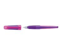 Stylo d'école avec plume standard M - STABILO EASYbuddy en violet/magenta - couleur d'écriture bleu (effaçable) - stylo individuel - cartouche incluse
