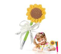 Stylo décoratif - Stylos de faits à la main | Stylos de bureau floraux tricotés pour bureau, livre d'or, cadeau de professeur, filles écrivant des fournitures | Papeterie fl