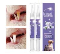 Stylo Detartrant Pour Chiens | Kit de Nettoyage des Taches en 2 Pièces | Kit Brosses à Dents Chien - Pour Chiens Chats Jeunes Toutes Tailles Fraiche Soin Quotidien