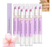 Stylo d'huile de cuticule parfumée de lavande 2-en-1 rechargeable, renforceur d'ongles pour ongles endommagés/S, outil d'adoucisseur et de poussoir Cutic/Le pour les ongles secs (10)