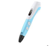 Stylo d'impression 3D + 3 filaments PLA + modèles livre de dessin de 42 modèles - Bleu