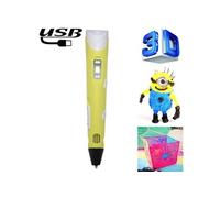 Stylo D'impression 3D USB À Vitesse Réglable Avec Filament ABS Jaune YONIS