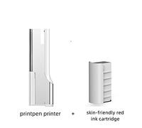 Stylo d'impression d'étiquettes Portable Mini petite imprimante de tatouage image LOGO QR Code code-barres sans fil Intelligence jet d'encre Sac en carton(Printer-Red Ink)
