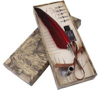 Stylo Dip À Plume,Plume De Calligraphie Vintage Avec Bouteille D'encre Plume Antique Calligraphie Coffret Avec 5 Plumes De Rechange Encre Porte-Stylo Pour Enfants Débutants