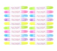 Stylo Dissolvant pour Vernis à Ongles, 20 Pièces, Embout Précis | Plastique Lisse, Format Portable, pour Manucure Maison, Nettoie les Bords et Corrige les Erreurs Vite