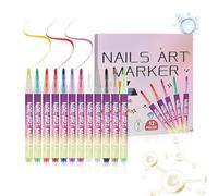 Stylo DIY - Marqueurs d'ongles à séchage rapide de 0,3 mm, 12 couleurs à base d'eau rapide | Stylos de vernis à ongles secs pour femmes, hommes, jeunes, débutants, manucure, gribouil